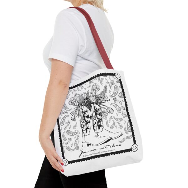 White Tote Bag (AOP) - You Are Not Alone - Image 20