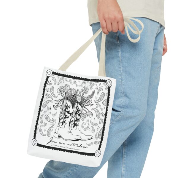 White Tote Bag (AOP) - You Are Not Alone - Image 39
