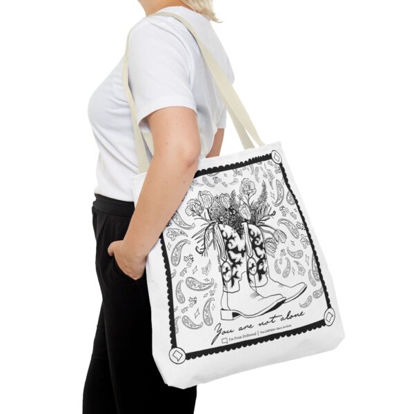 White Tote Bag (AOP) - You Are Not Alone - Image 48