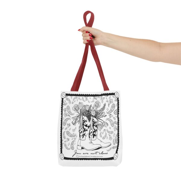 White Tote Bag (AOP) - You Are Not Alone - Image 16