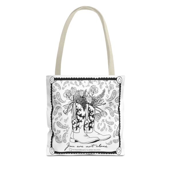 White Tote Bag (AOP) - You Are Not Alone - Image 37