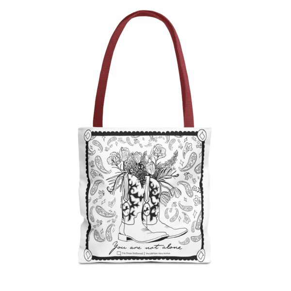 White Tote Bag (AOP) - You Are Not Alone - Image 13