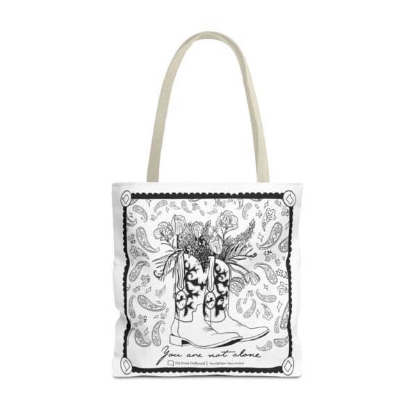 White Tote Bag (AOP) - You Are Not Alone - Image 45