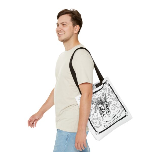 White Tote Bag (AOP) - You Are Not Alone - Image 7