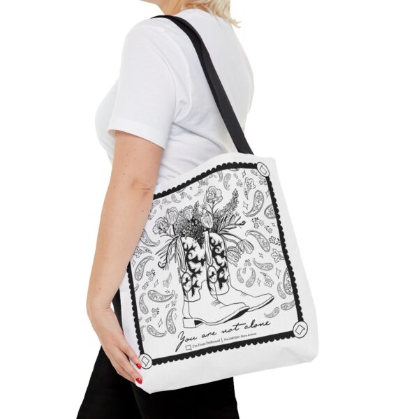 White Tote Bag (AOP) - You Are Not Alone - Image 8