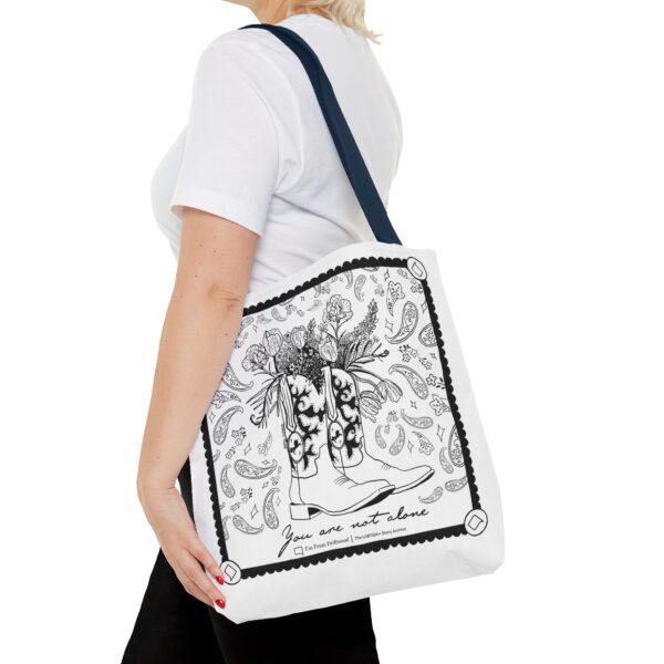 White Tote Bag (AOP) - You Are Not Alone - Image 56