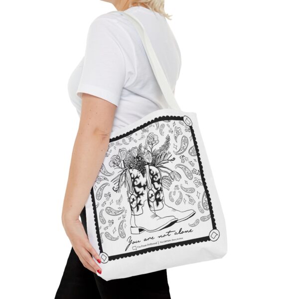 White Tote Bag (AOP) - You Are Not Alone - Image 32