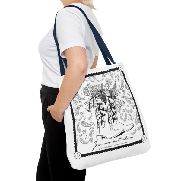 White Tote Bag (AOP) - You Are Not Alone - Image 60