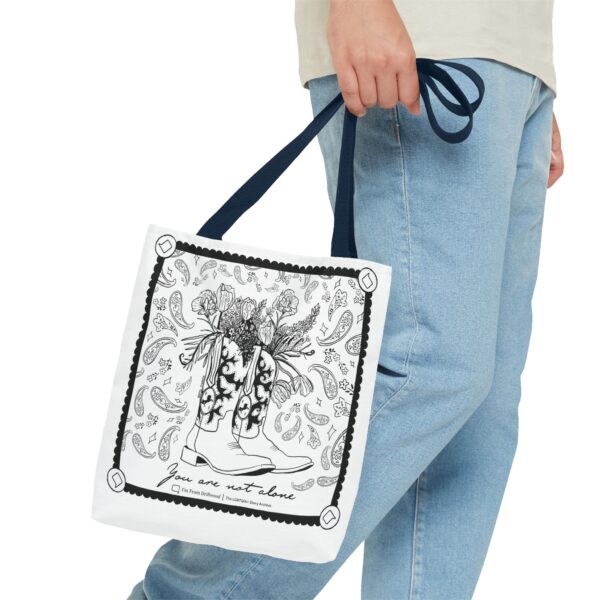 White Tote Bag (AOP) - You Are Not Alone - Image 51