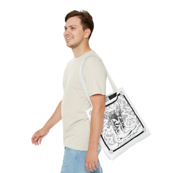 White Tote Bag (AOP) - You Are Not Alone - Image 31