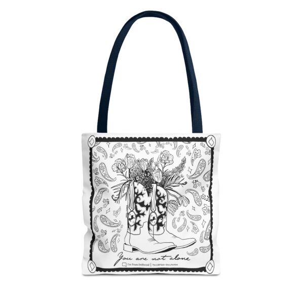 White Tote Bag (AOP) - You Are Not Alone - Image 49