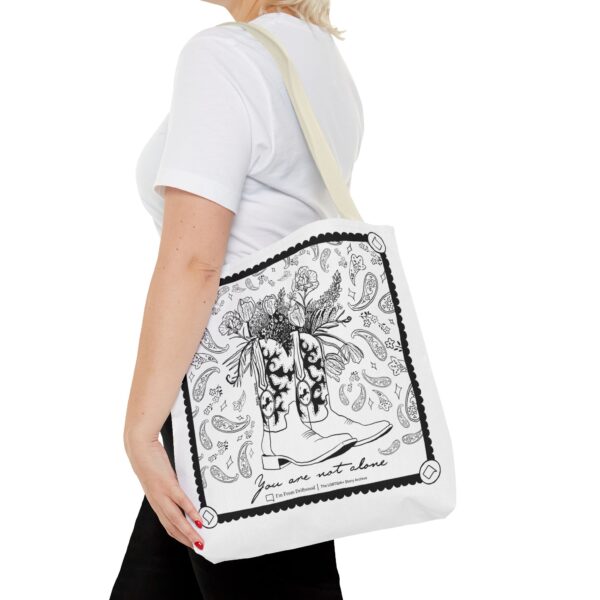 White Tote Bag (AOP) - You Are Not Alone - Image 44