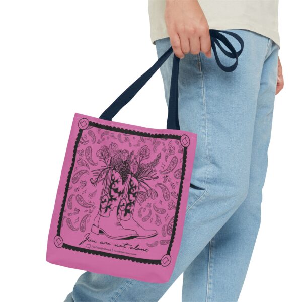 Pink Tote Bag (AOP) - You Are Not Alone - Image 51