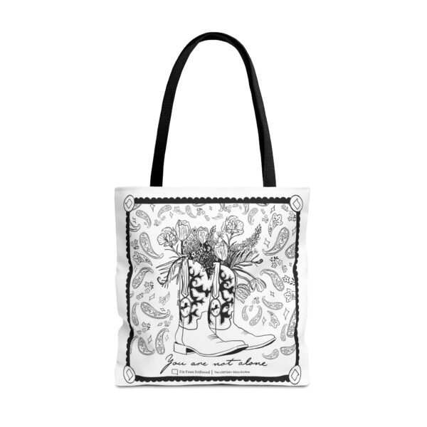 White Tote Bag (AOP) - You Are Not Alone - Image 9