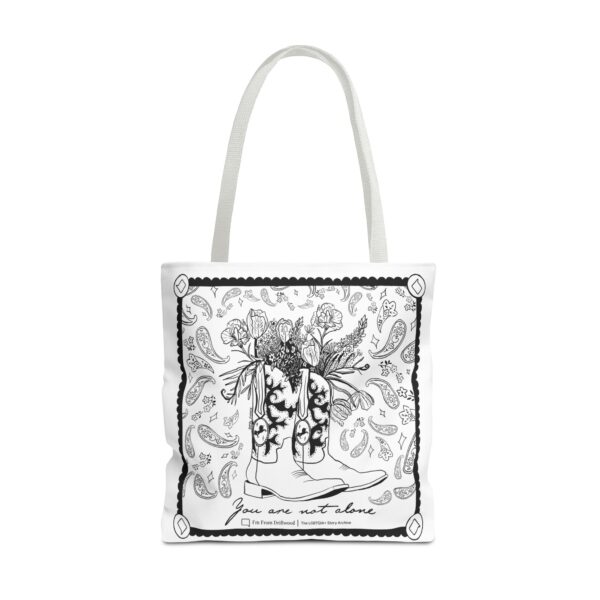 White Tote Bag (AOP) - You Are Not Alone - Image 33