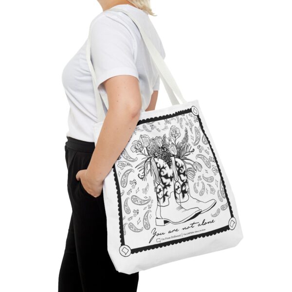 White Tote Bag (AOP) - You Are Not Alone - Image 36