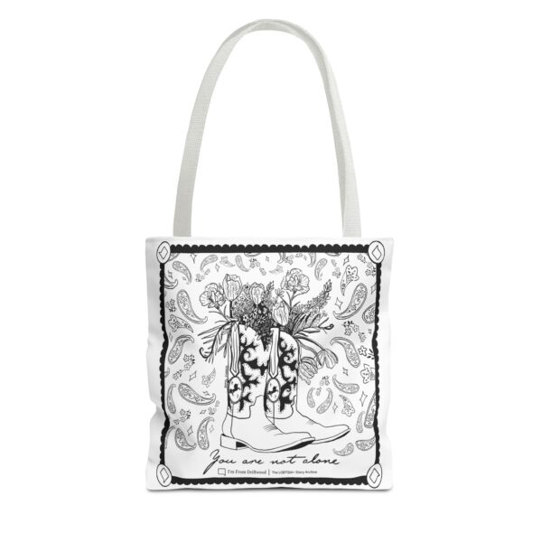 White Tote Bag (AOP) - You Are Not Alone - Image 25