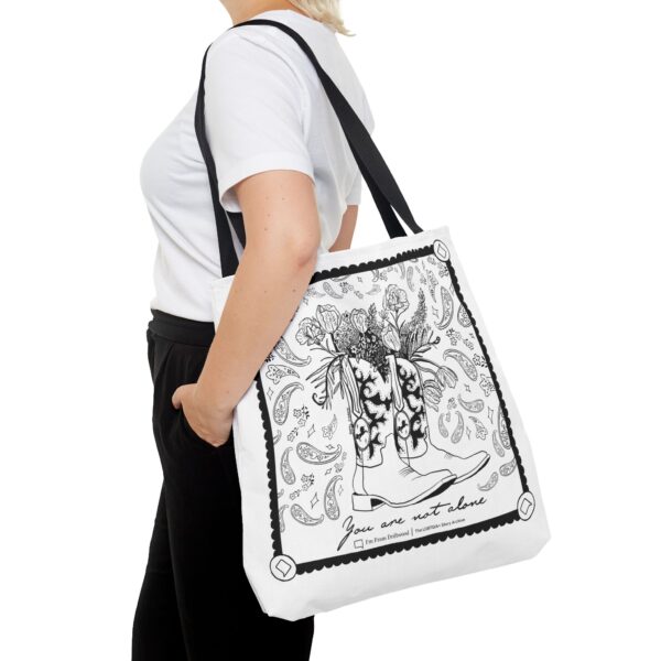 White Tote Bag (AOP) - You Are Not Alone - Image 12