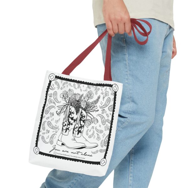 White Tote Bag (AOP) - You Are Not Alone - Image 15