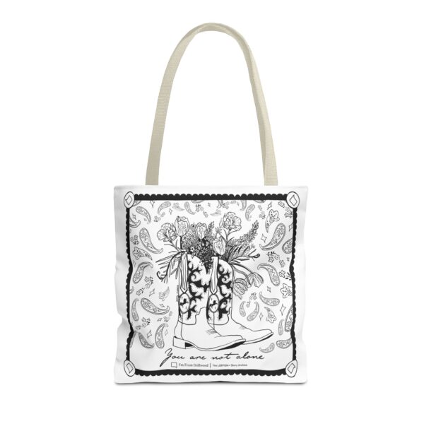 White Tote Bag (AOP) - You Are Not Alone - Image 41