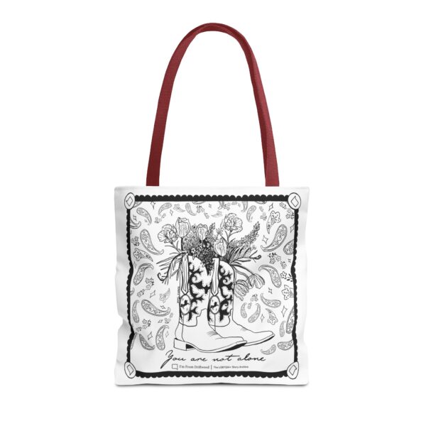 White Tote Bag (AOP) - You Are Not Alone - Image 17