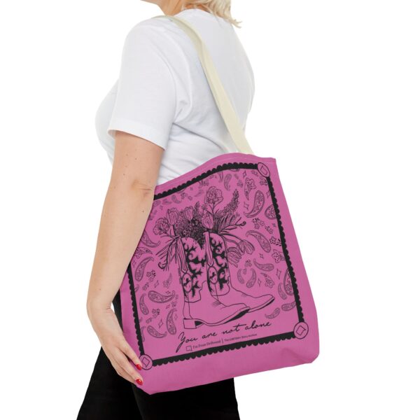 Pink Tote Bag (AOP) - You Are Not Alone - Image 44