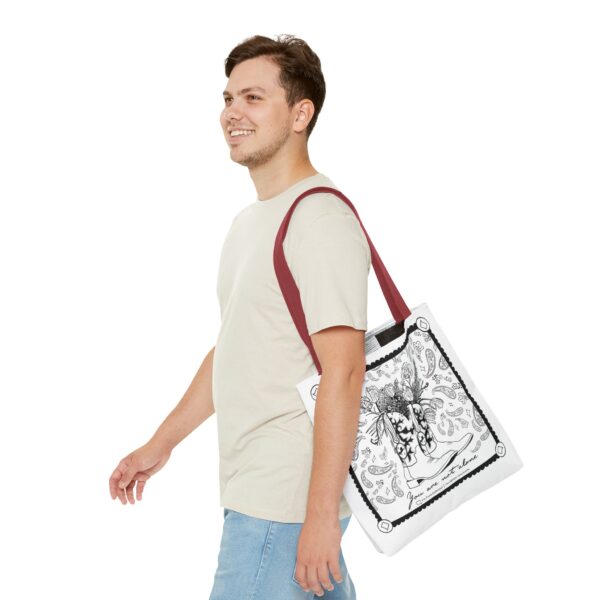 White Tote Bag (AOP) - You Are Not Alone - Image 19