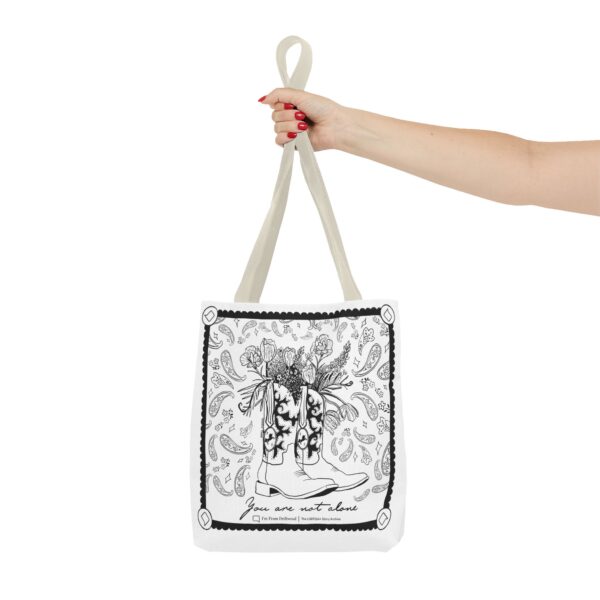 White Tote Bag (AOP) - You Are Not Alone - Image 40