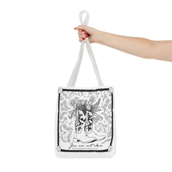 White Tote Bag (AOP) - You Are Not Alone - Image 28