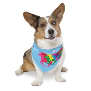 $25 Donation: Pet Bandana with clip, Unicorn Pride