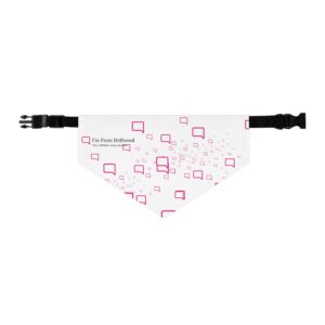 $25 Donation: Pet Bandana with clip, "Story Bubble" burst